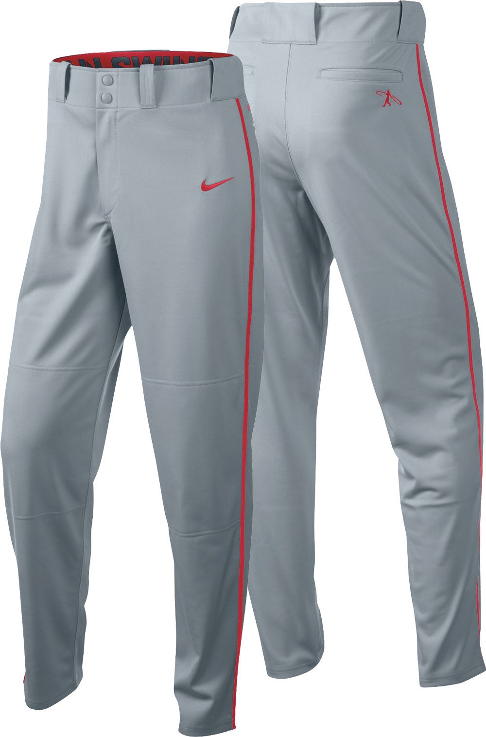 nike baseball pants red piping