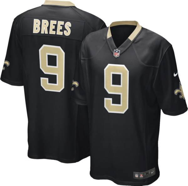 Nike Boys' New Orleans Saints Drew Brees #9 Black Game Jersey