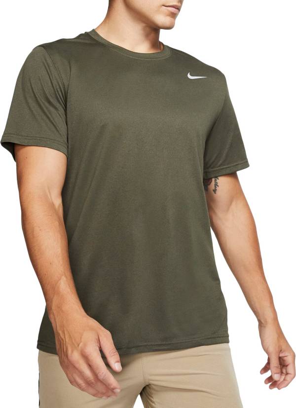 Nike Mens Legend Long Sleeve Training Crew Top - GREEN