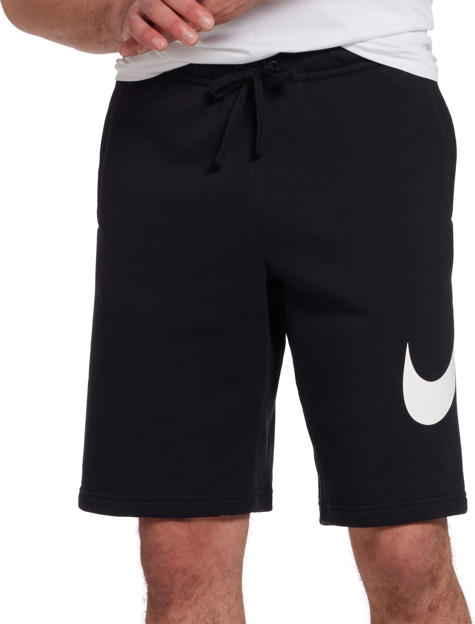 black nike sweat shorts mens