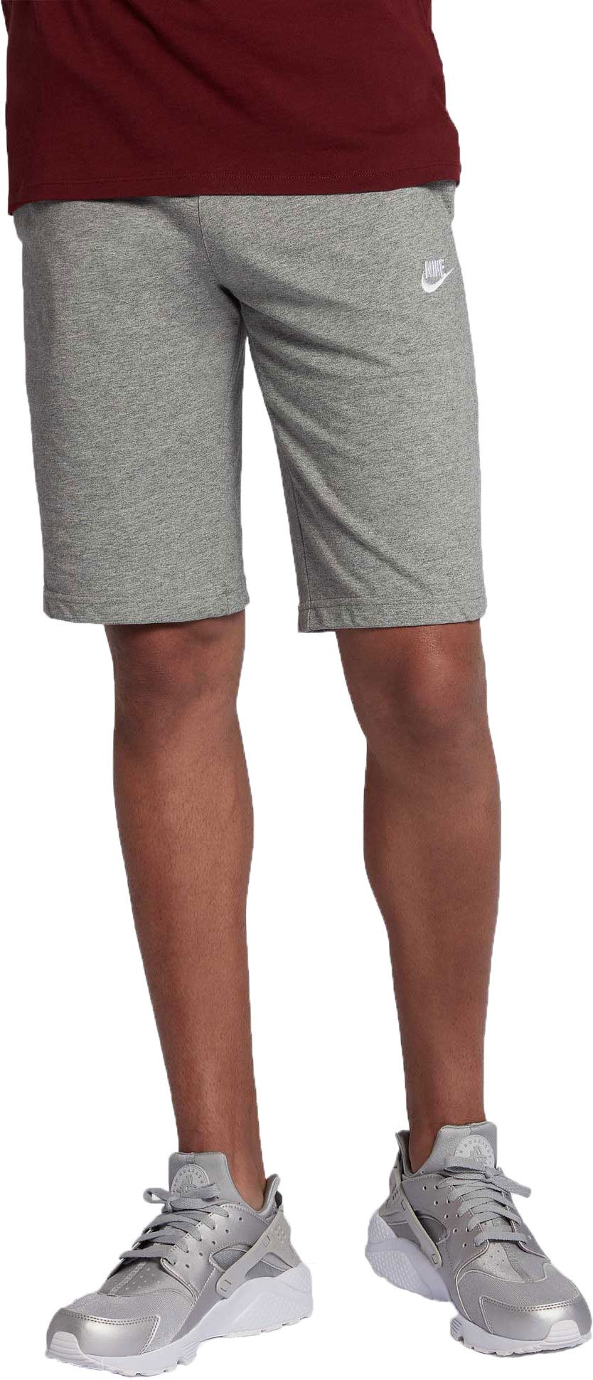nike jersey shorts in grey