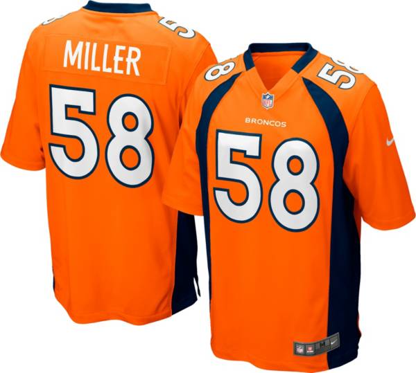 Nike Men S Denver Broncos Von Miller 58 Orange Game Jersey Dick S Sporting Goods