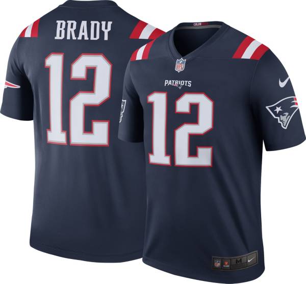 Nike Men's New England Patriots Tom Brady #12 Navy Legend Jersey | DICK ...