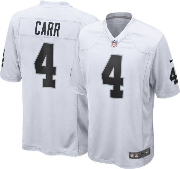 Nike Men's Las Vegas Raiders Derek Carr #4 White Game Jersey