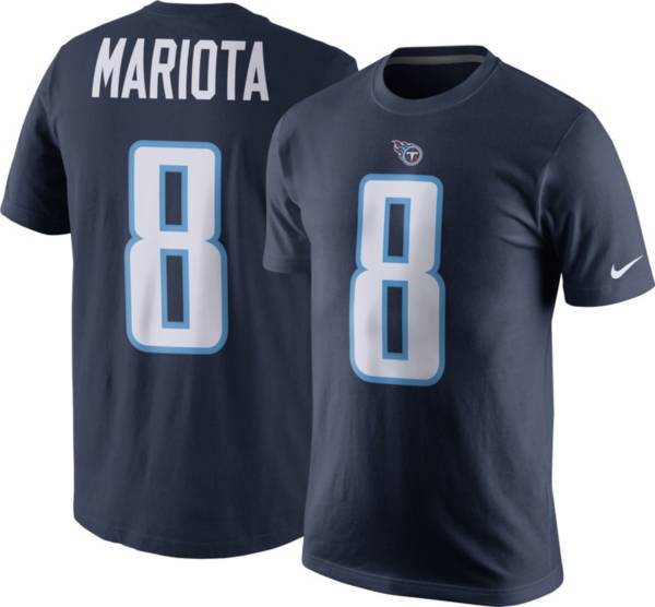 Nike Men's Tennessee Titans Marcus Mariota #8 Pride Blue T-Shirt