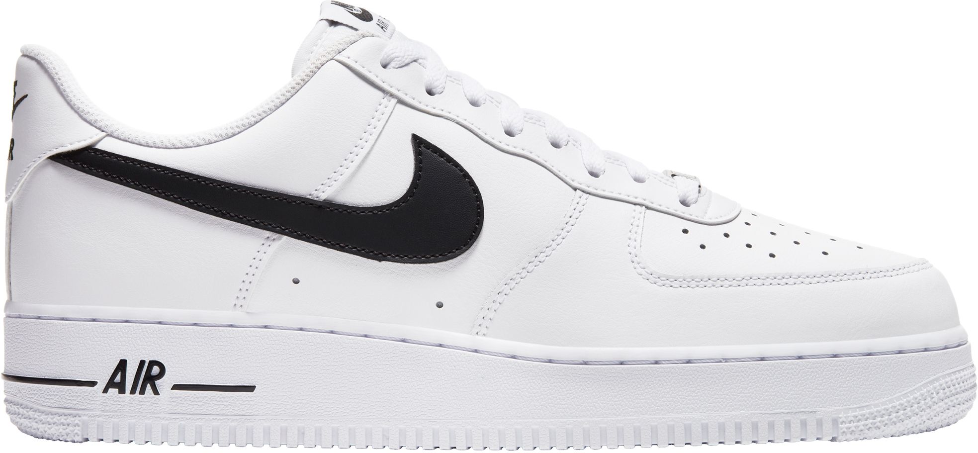 white air forces with black nike sign