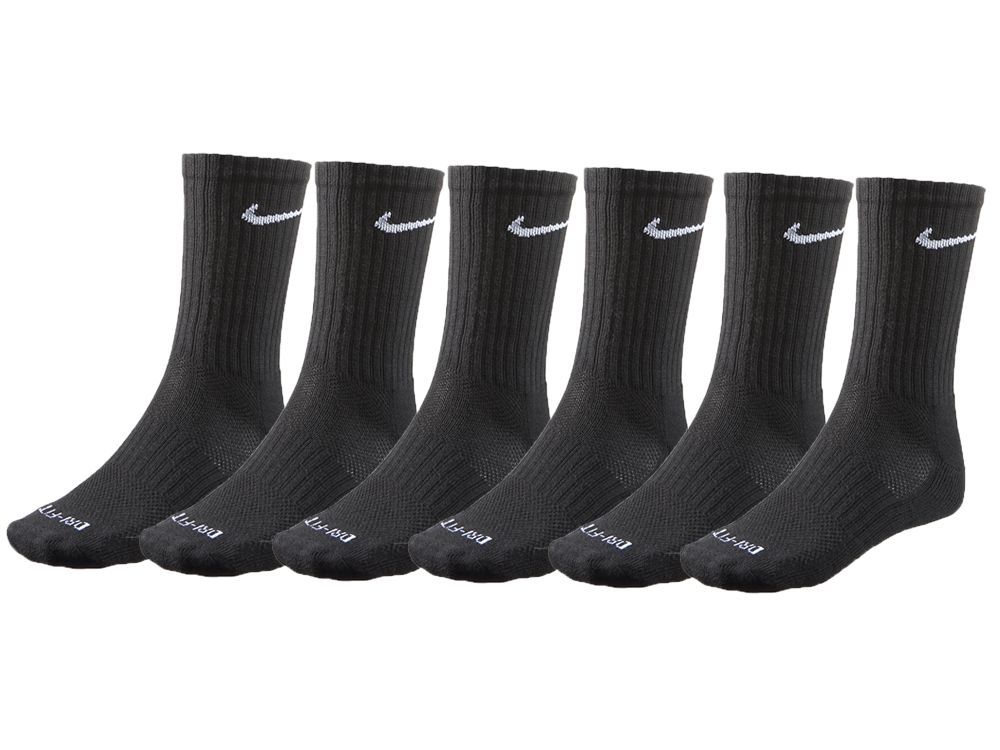 nike dri fit socks black