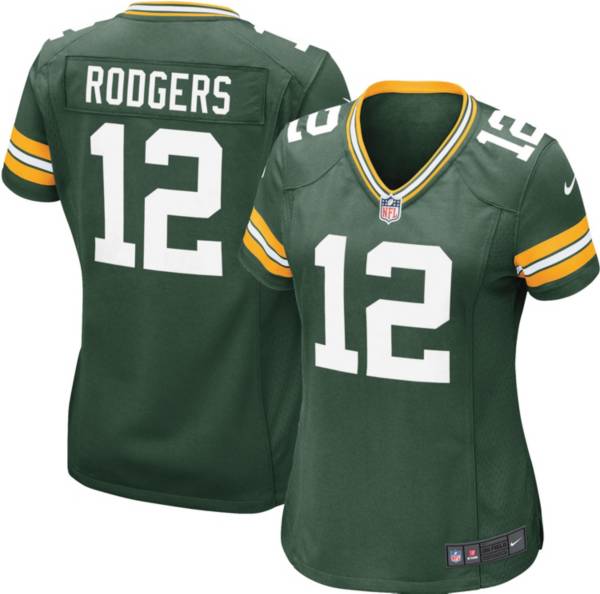 Nike Women S Green Bay Packers Aaron Rodgers 12 Green Game Jersey Dick S Sporting Goods