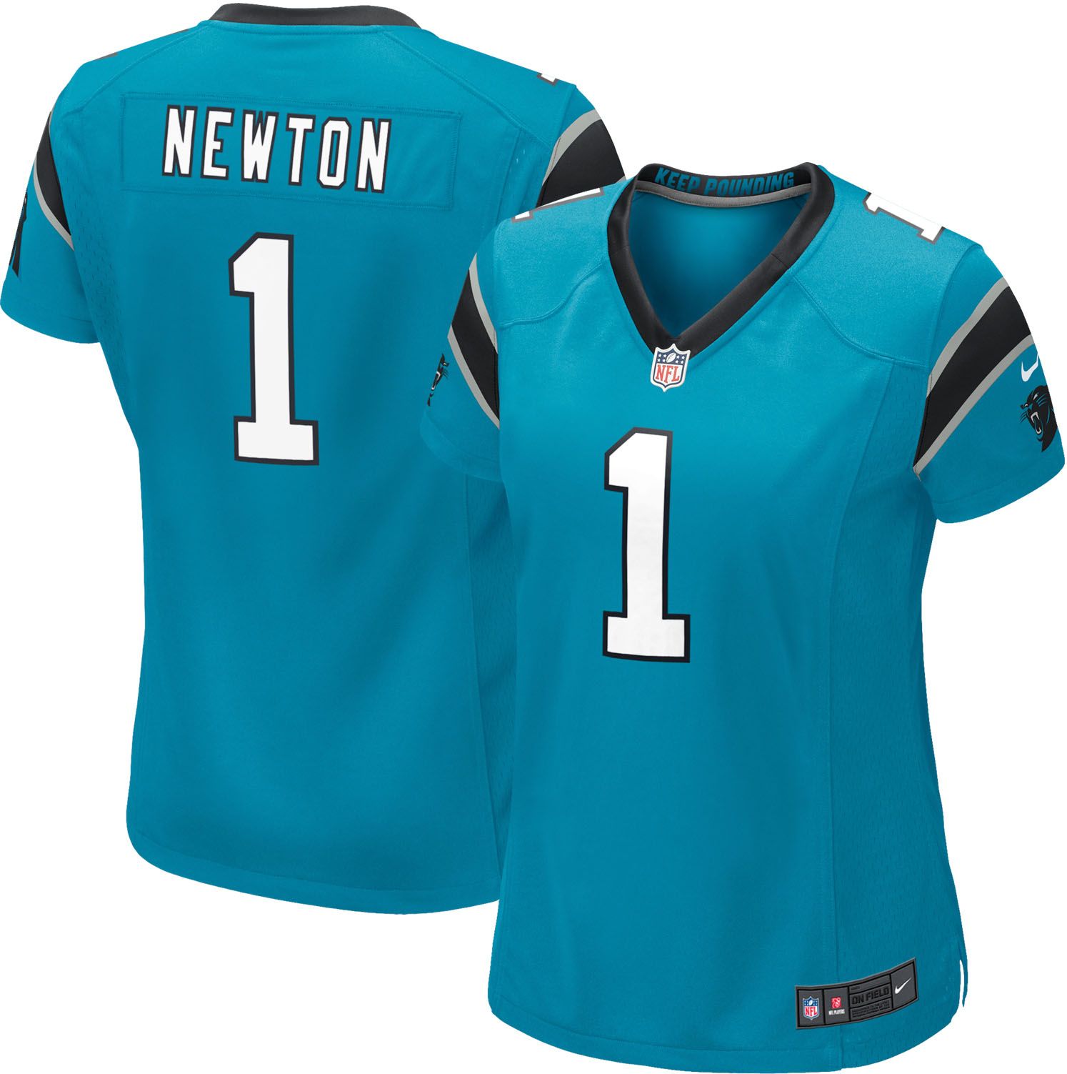 mens carolina panthers cam newton nike black game jersey