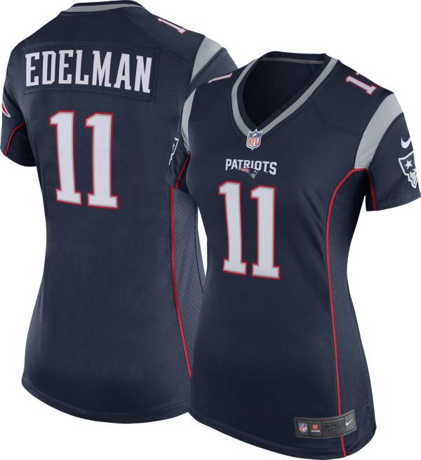 Nike Women's New England Patriots Julian Edelman #11 Navy Game Jersey