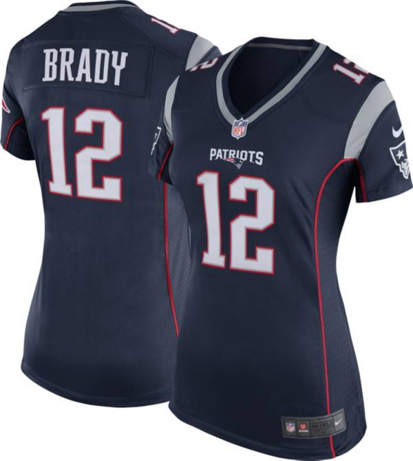 Nike Women's New England Patriots Tom Brady #12 Navy Game Jersey