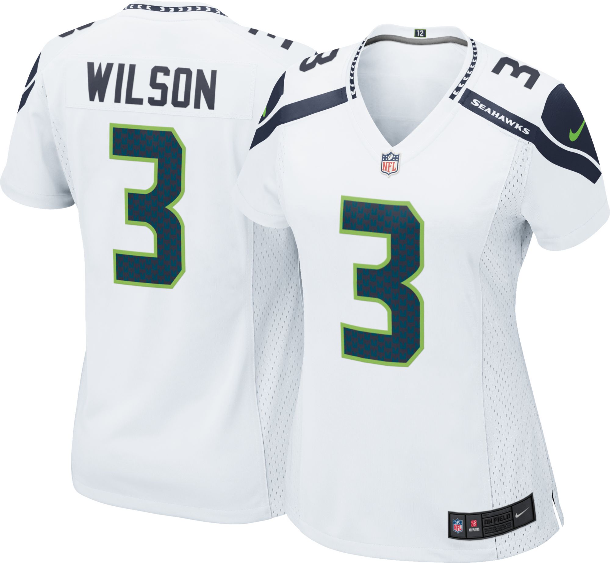 white seahawks jersey women's