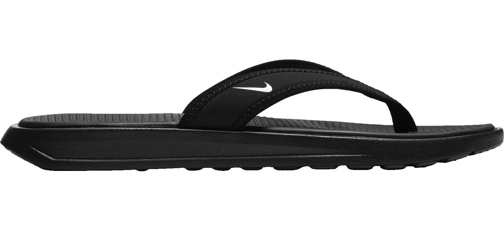 nike flip flops white and black