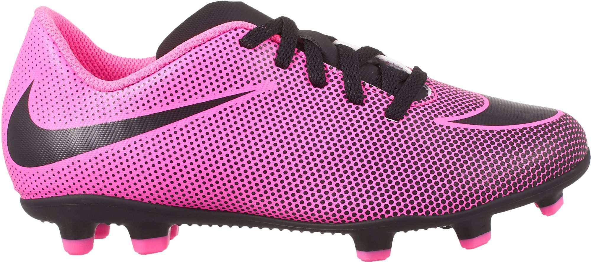pink and black soccer cleats