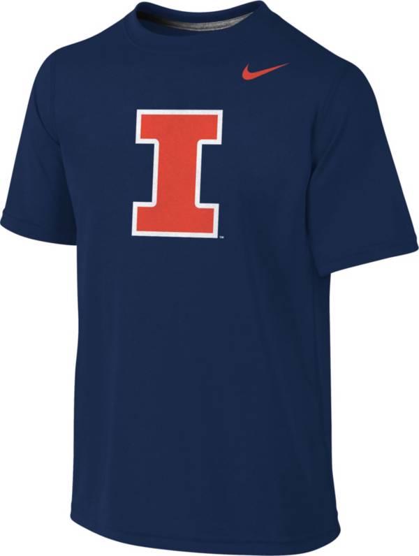 Nike Youth Illinois Fighting Illini Blue Sideline Logo Legend T-Shirt