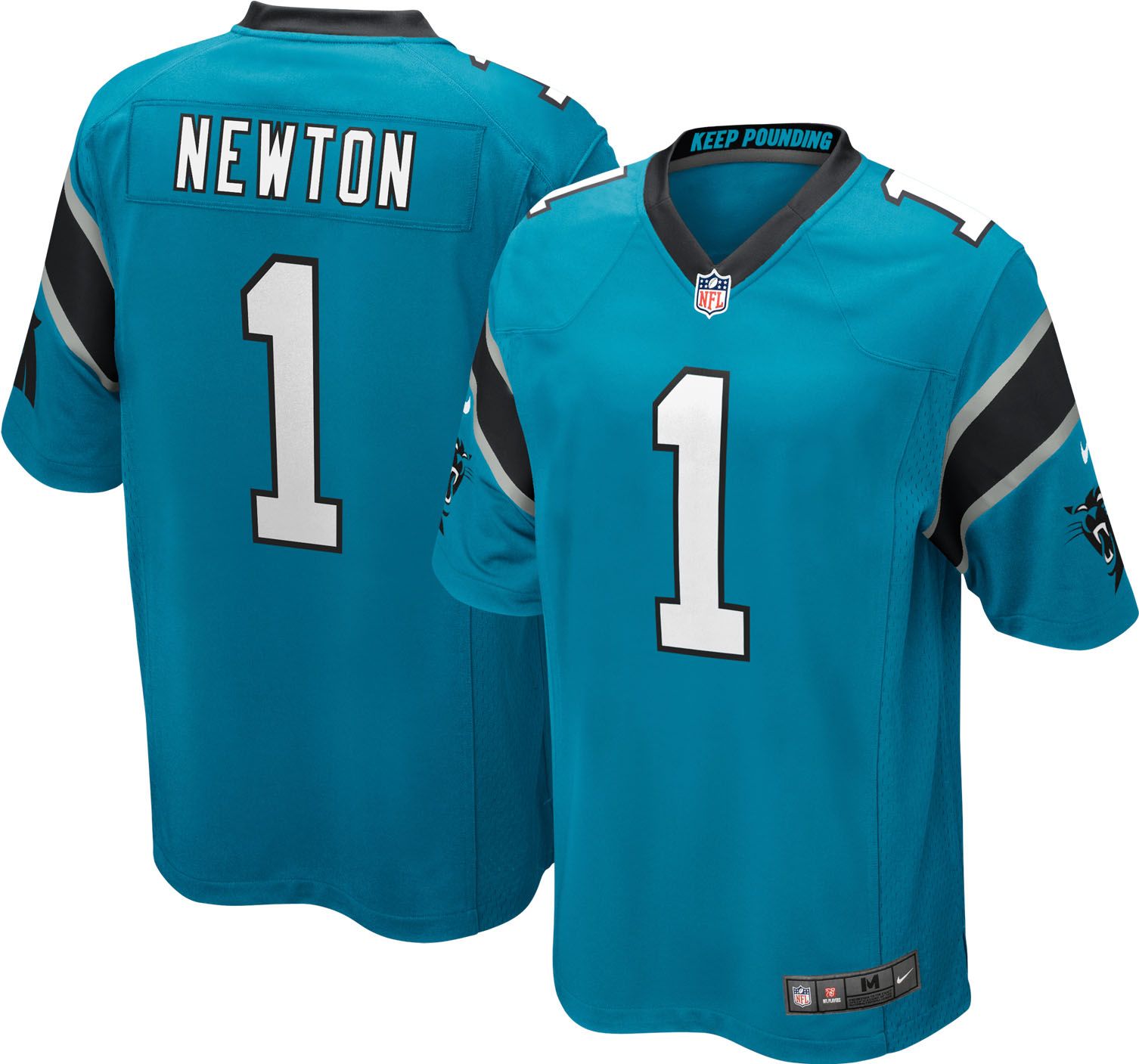 mens carolina panthers cam newton nike black game jersey