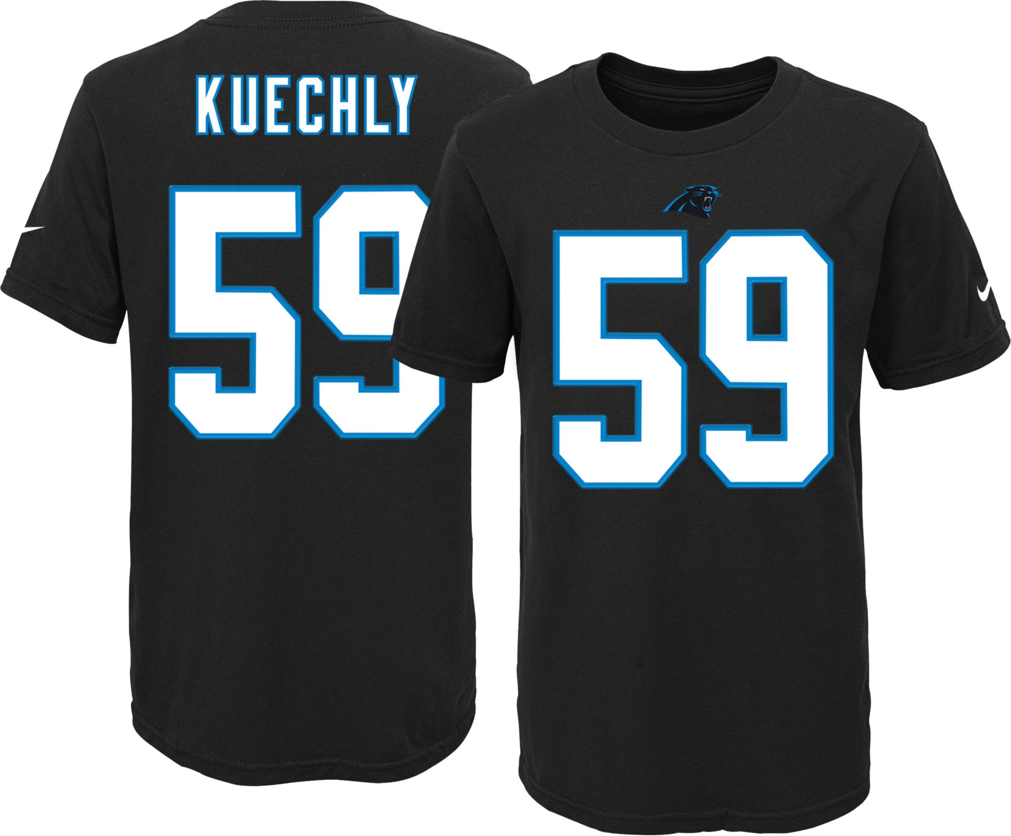 Luke Kuechly #59 Black T-Shirt 