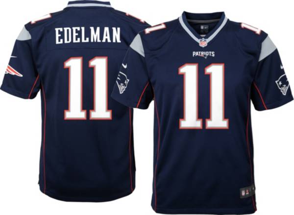 Nike Youth New England Patriots Julian Edelman #11 Navy Game Jersey