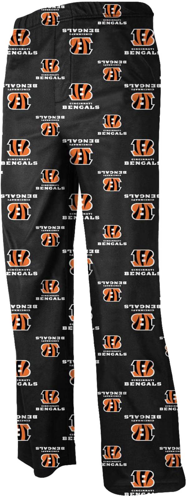 NFL Team Apparel Youth Cincinnati Bengals Team Print Black Jersey Pants