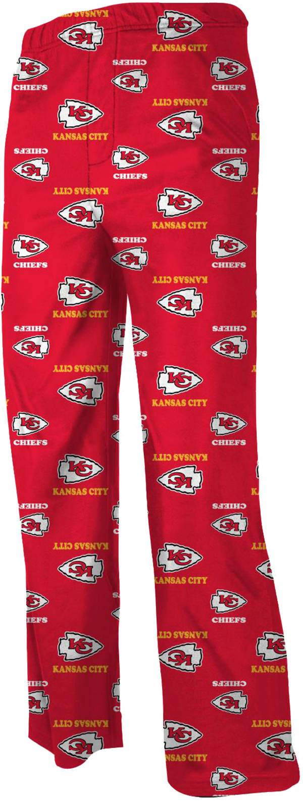 NFL Team Apparel Youth Kansas City Chiefs Team Print Red Dorm Jersey Pants