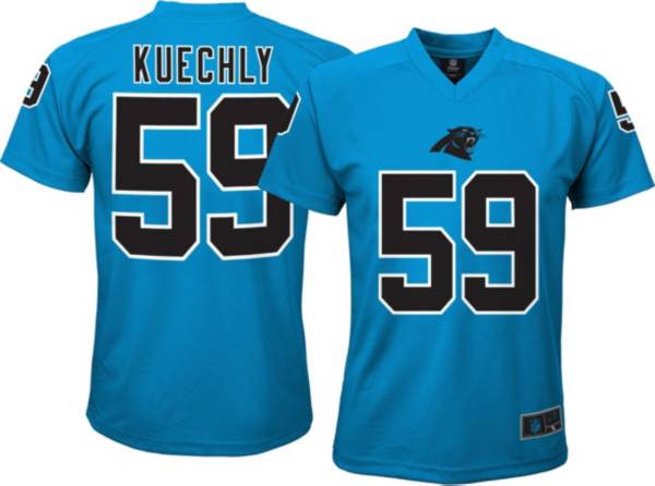NFL Team Apparel Youth Carolina Panthers Luke Kuechly #59 Blue Performance T-Shirt