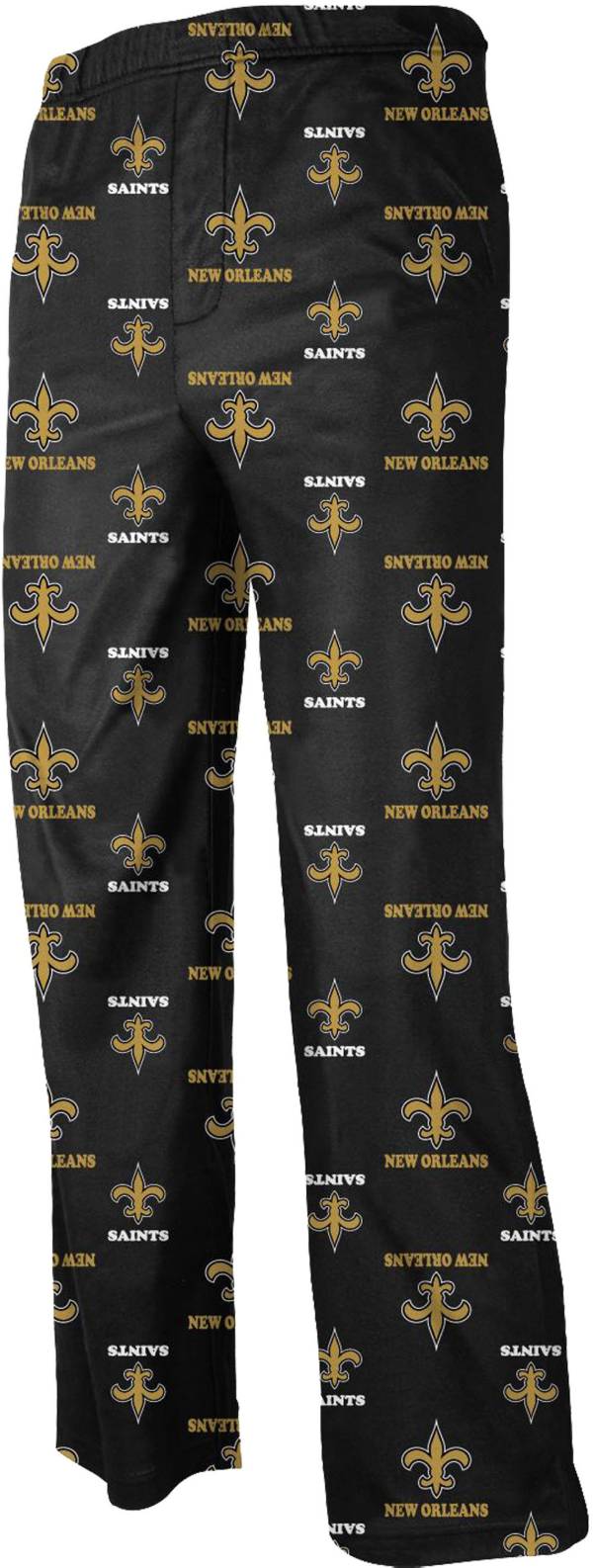 NFL Team Apparel Youth New Orleans Saints Team Print Black Jersey Pants product image