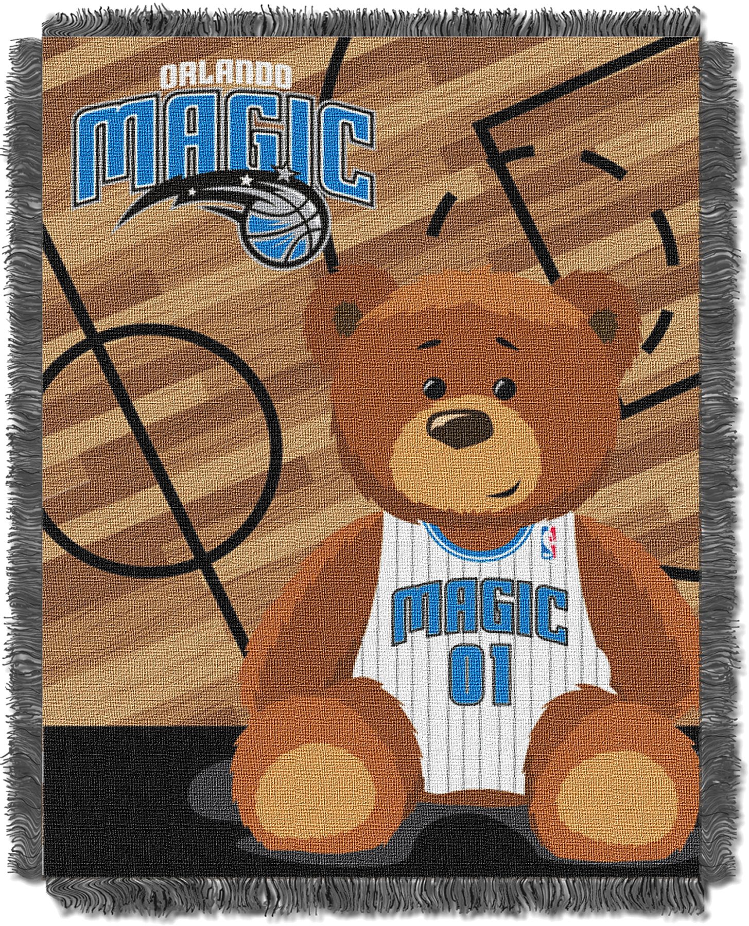 TheNorthwest Orlando Magic 36'' x 46'' Half Court Jacquard Woven Baby Blanket