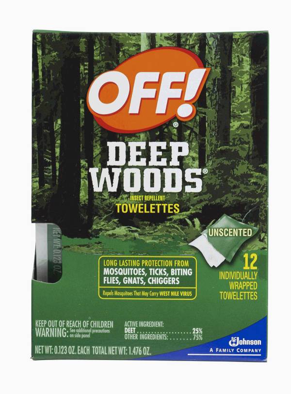 Off Deep Woods Insect Repellent Towelettes 12 Count Dick's Sporting