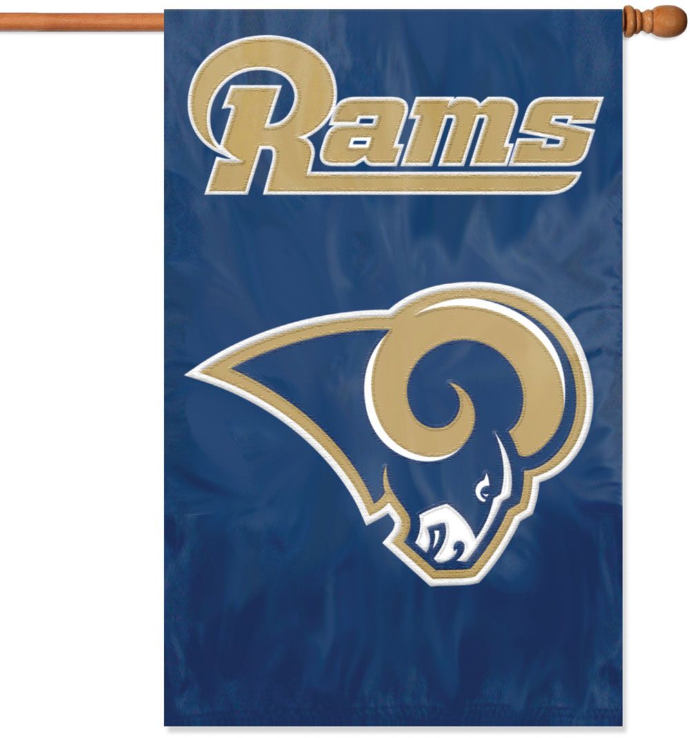 Party Animal Los Angeles Rams Applique Banner Flag