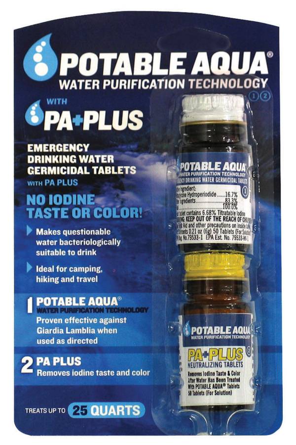 potable aqua iodine and taste neutralizer tablets