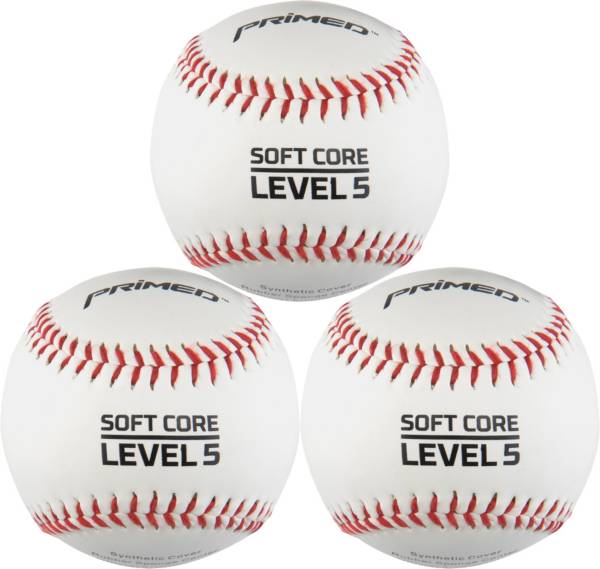 PRIMED Soft Core Level 5 Baseballs 3 Pack Dick's Sporting Goods
