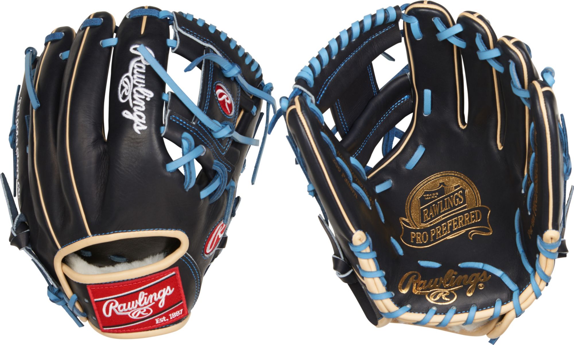 rawlings navy blue baseball glove