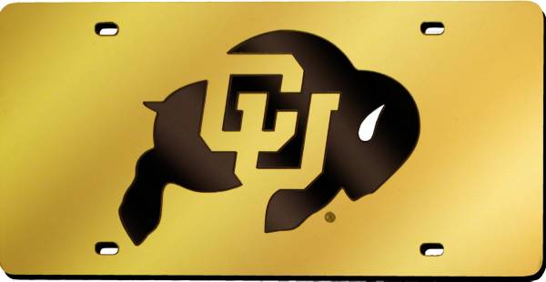 Rico Colorado Buffaloes Gold Laser Tag License Plate