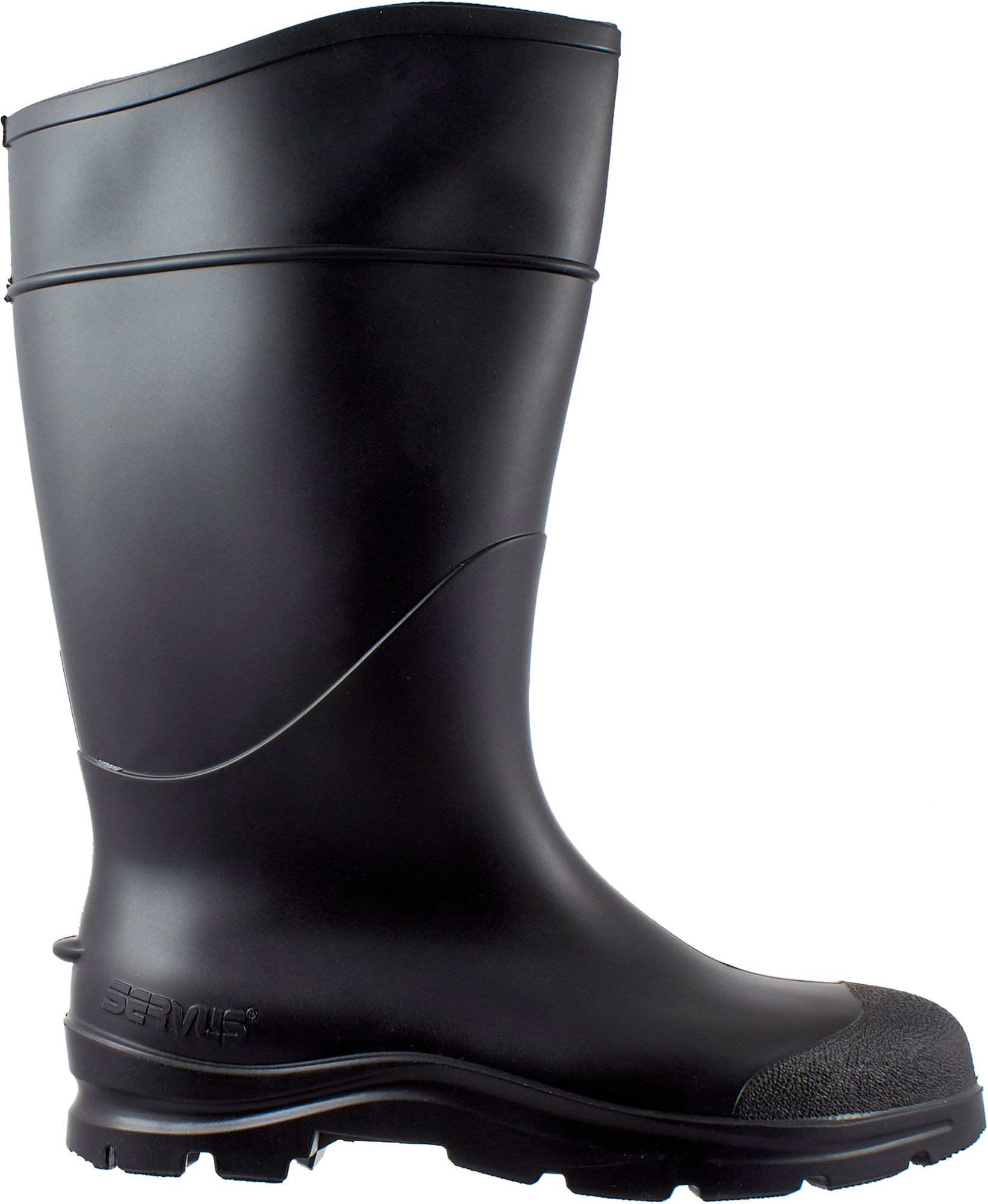 black rubber boot