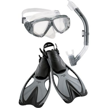 sorry, Speedo Adult Adventure Mask, Snorkel & Fin Snorkeling Set is currently out of stock