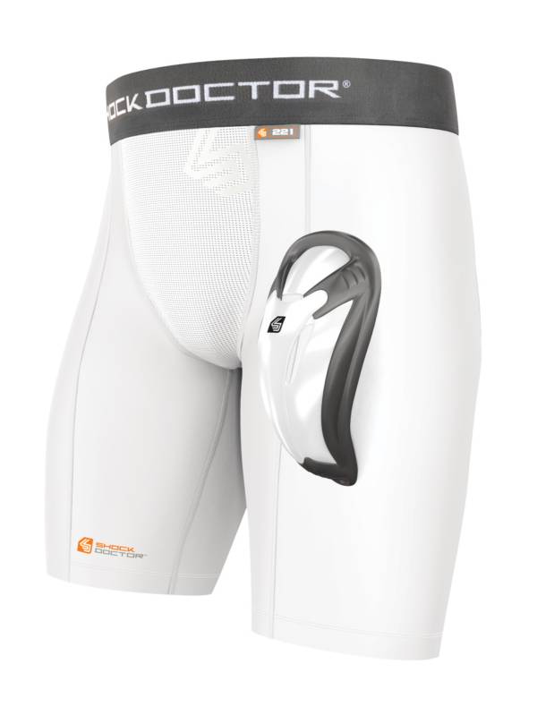 Shock Doctor Youth's Core Compression Shorts with Bio-Flex Cup - Black - L Each