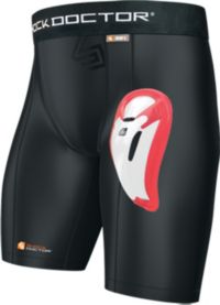 Shock Doctor 221 černé kompresní šortky s Bio-Flex suspenzorem