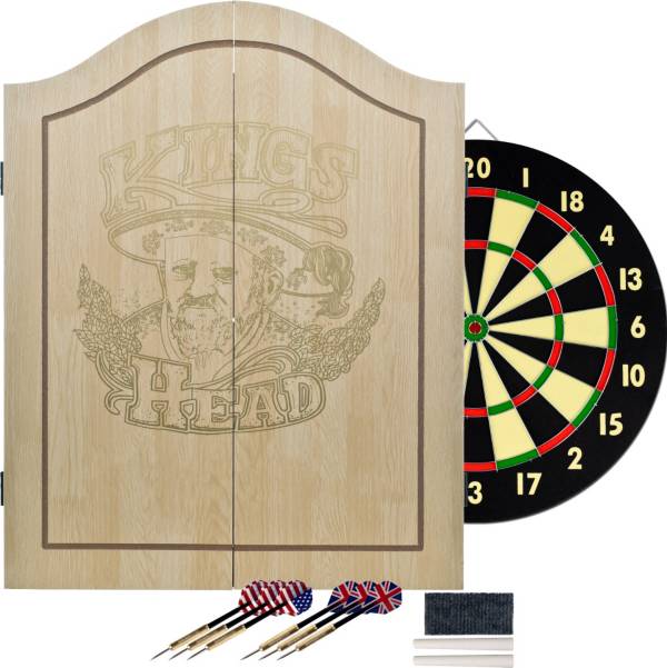 Trademark Games King S Head Dartboard Cabinet Set Dick S