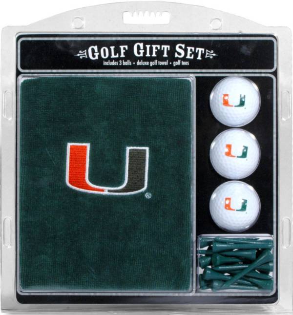 Team Golf Miami Hurricanes Embroidered Towel Gift Set