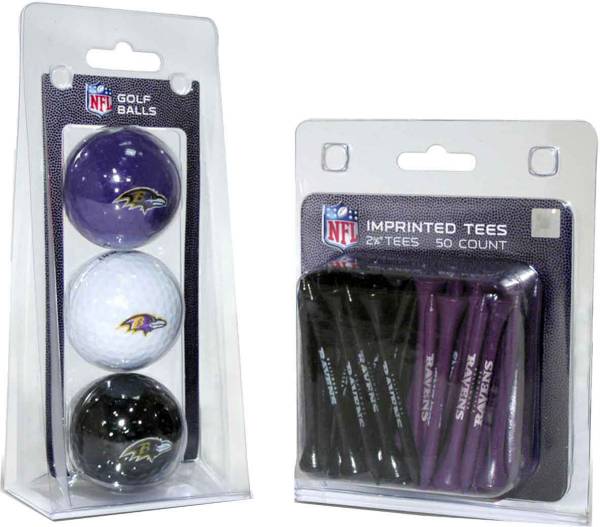 Team Golf Baltimore Ravens 3 Ball/50 Tee Combo Gift Pack