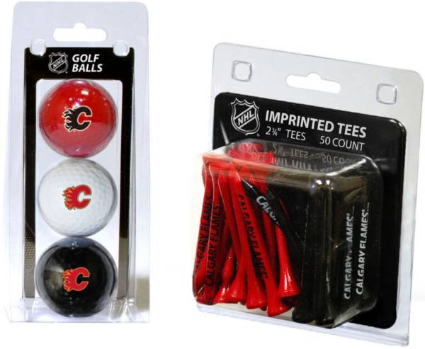 Team Golf Calgary Flames 3 Ball/50 Tee Combo Gift Pack