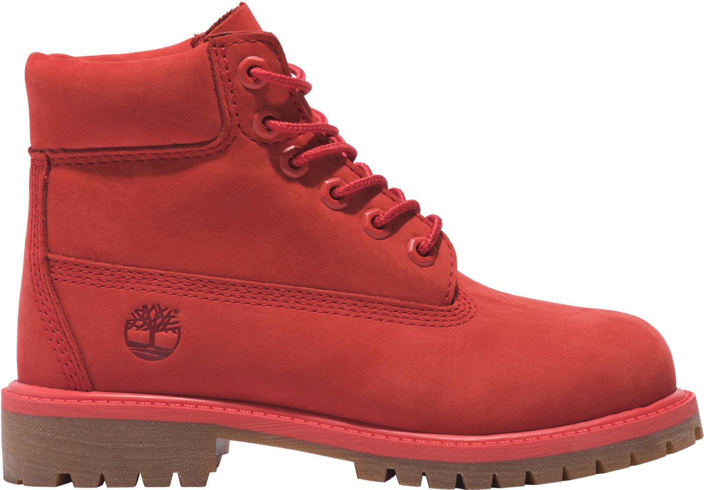 Red timbs kids on sale