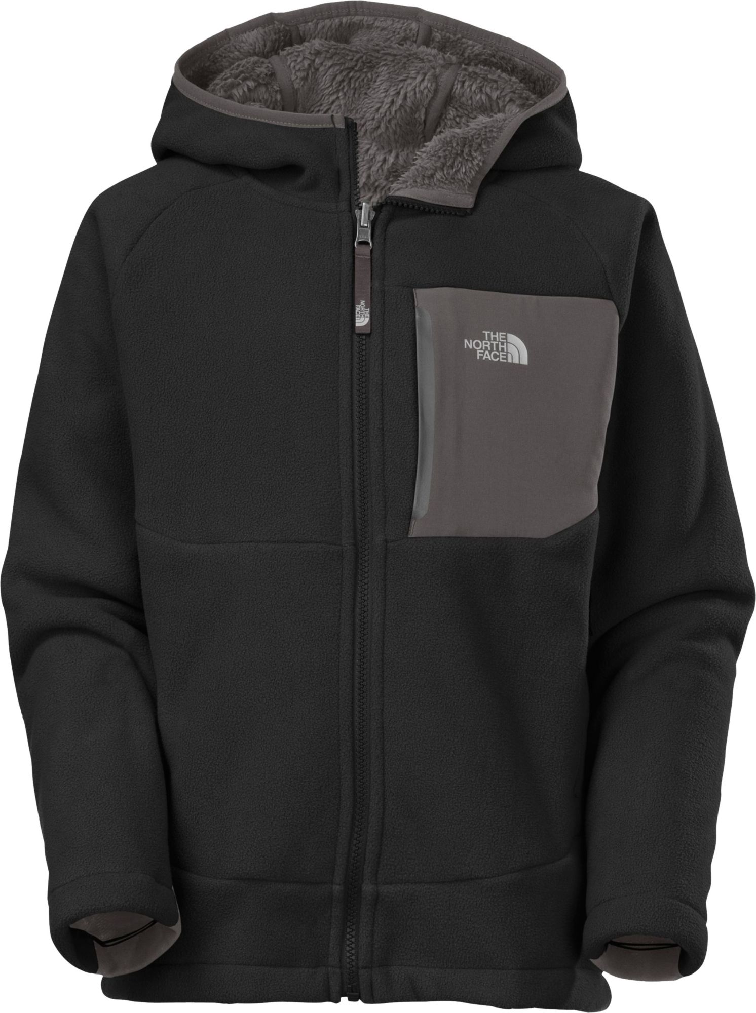 boys black north face hoodie