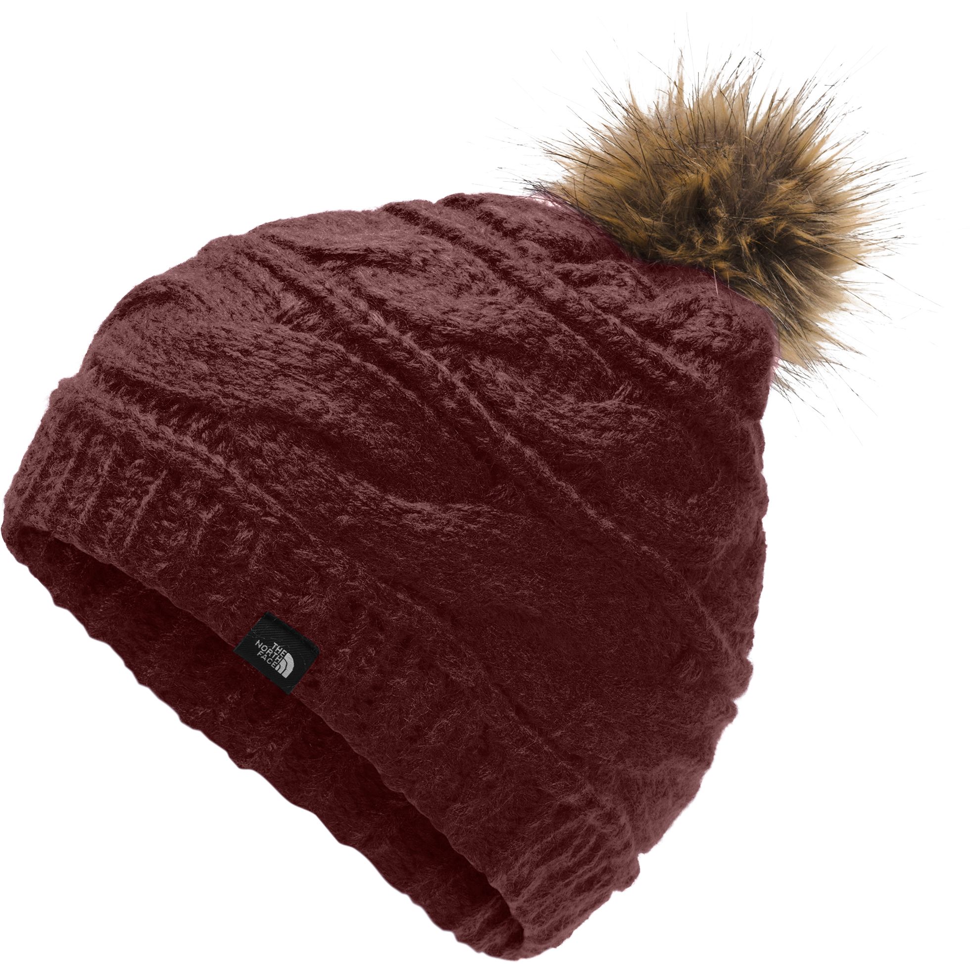 the north face women's triple cable pom beanie