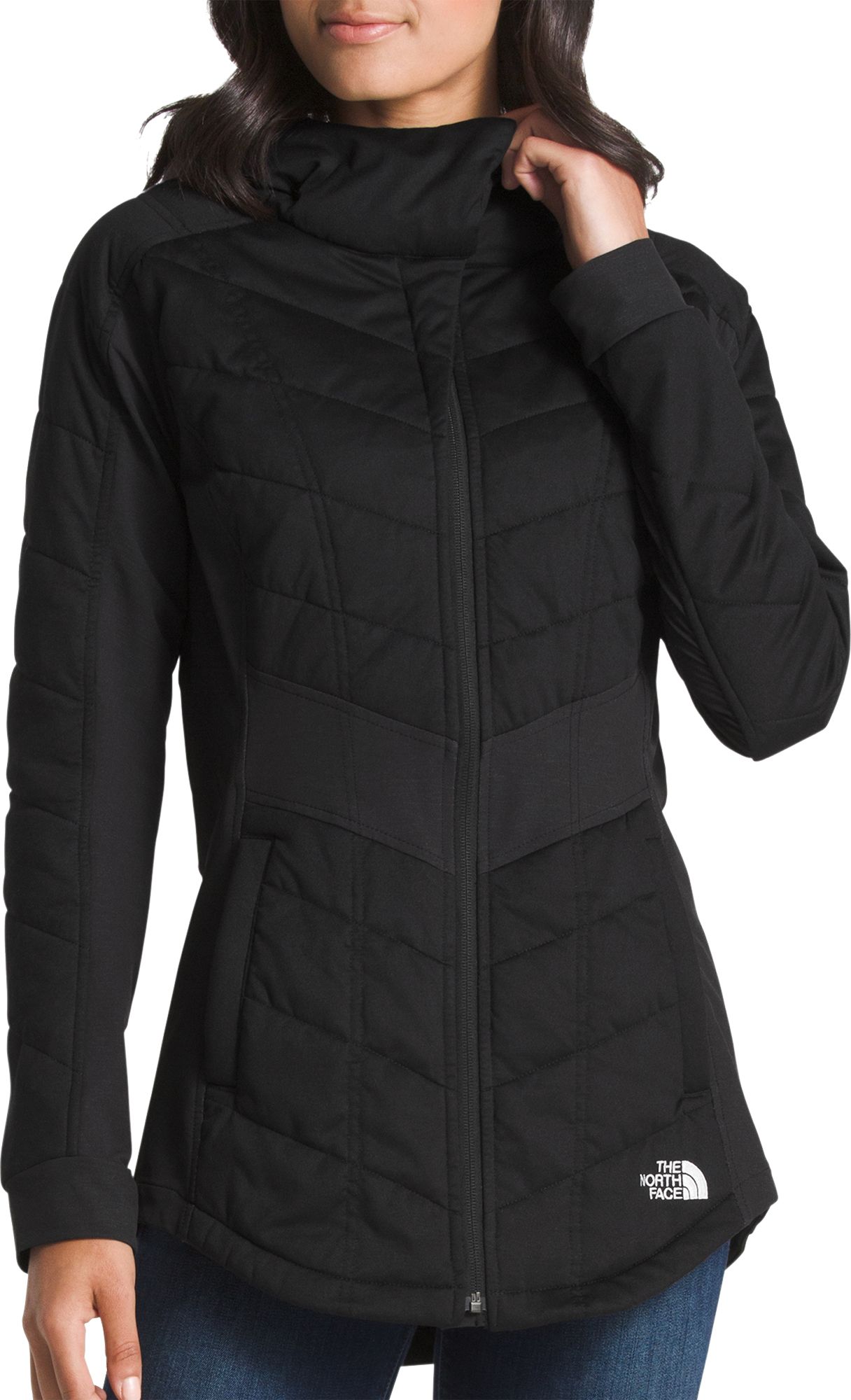 the north face women's long pseudio jacket