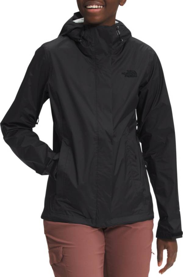 Black north outlet face rain coat