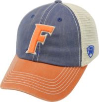 Florida Gators Blue 100% Cotton Hat Cap Embroidered orange F on the front.  EUC