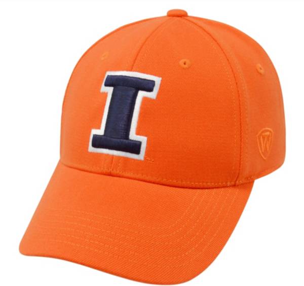 Top of the World Men's Illinois Fighting Illini Orange Premium Collection M-Fit Hat