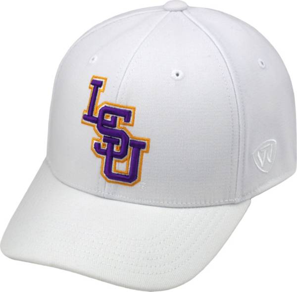 Top of the World Men's LSU Tigers White Premium Collection M-Fit Hat