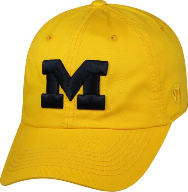 Top of the World Men's Michigan Wolverines Maize Crew Adjustable Hat